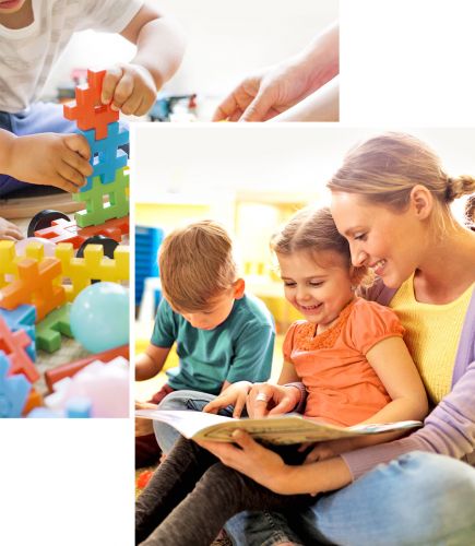 Bildmontage mit spielenden Kindern